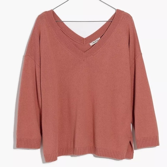 Madewell Double-V Pullover Sweater | Size Small - Picture 2 of 11